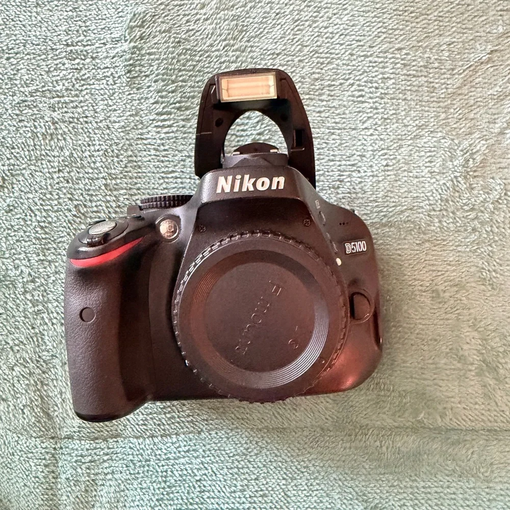 Nikon Black and Red DSLR Camera Body